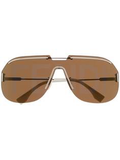 Fendi Eyewear солнцезащитные очки-авиаторы Fendi Code