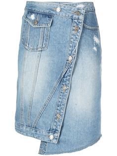 SJYP джинсовая юбка асимметричного кроя