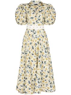 ANOUKI платье-рубашка с цветочным принтом