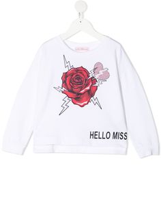 Miss Blumarine толстовка с заклепками и принтом