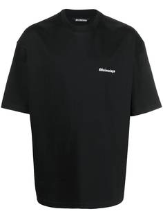 Balenciaga футболка с вышитым логотипом BB
