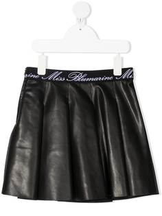 Miss Blumarine юбка с логотипом на поясе и складками