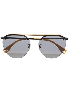 Fendi Eyewear солнцезащитные очки-авиаторы с затемненными линзами