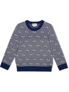 Gucci Kids жаккардовый джемпер с логотипом GG