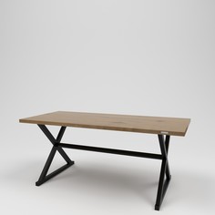 Стол обеденный лофт (kovka object) коричневый 180.0x75.0x80.0 см.