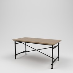 Стол обеденный лофт (kovka object) коричневый 160.0x75.0x80.0 см.