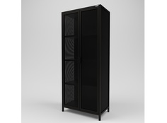 Шкаф лофт (kovka object) черный 90.0x215.0x50.0 см.