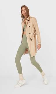 Stradivarius Базовый Тренч Женская Коллекция Цвет Камня S