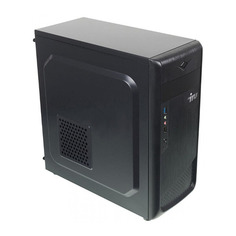 Компьютер IRU Home 313, Intel Core i3 9100F, DDR4 8ГБ, 1000ГБ, NVIDIA GeForce GTX 1050Ti - 4096 Мб, Free DOS, черный [1434779]