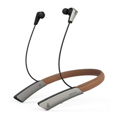 Гарнитура EDIFIER W380NB, Bluetooth, вкладыши, черный/коричневый
