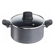 Кастрюли Кастрюля TEFAL Chefs Delight G1224602, 5л, с крышкой, серый [2100110358]