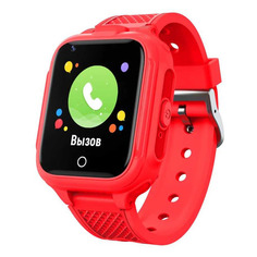 Смарт-часы GEOZON G-Kids 4G Plus, 44мм, 1.4", красный / красный [g-w14red]