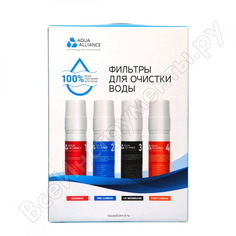 Фильтры для очистки воды aquaalliance aqua alliance в цветной коробке - комплект 4 шт. 70241