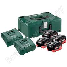 Набор basic-set (4 аккумулятора lihd, 18 в, 8,0 ач+2 зарядных устройства asc ultra+metaloc) metabo 685135000