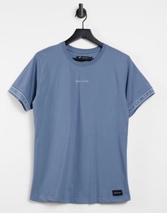 Голубая футболка с тесьмой Mauvais-Голубой