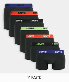Подарочный набор из 7 боксеров-брифов разных цветов Levis-Многоцветный