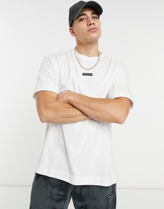Белая oversize-футболка с прорезиненным логотипом Good For Nothing-Белый
