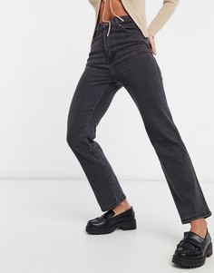 Черные прямые джинсы с завышенной талией Wrangler Wild West-Черный цвет