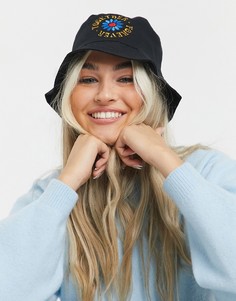 Парусиновая панама с логотипом "Together" ASOS DESIGN-Черный цвет