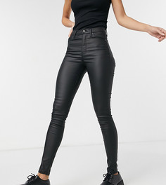 Черные джинсы скинни с покрытием Topshop Tall-Черный цвет