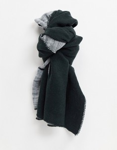 Черный двусторонний шарф ASOS DESIGN-Черный цвет