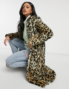 Легкое пальто с леопардовым принтом в разных оттенках Free People Chloe-Мульти