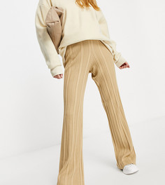 Бежевые трикотажные широкие брюки 4th & Reckless Tall-Коричневый цвет
