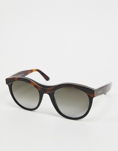 Круглые солнцезащитные очки в черепаховой оправе Etro-Коричневый цвет
