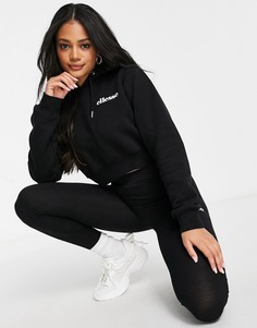 Комплект черного цвета из укороченного худи и легинсов ellesse-Черный