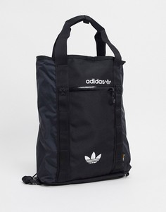 Черная сумка-рюкзак для путешествий с логотипом adidas Originals-Черный