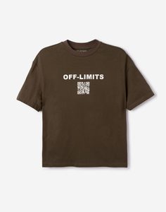 Хаки футболка oversize с QR-кодом для мальчика Gloria Jeans