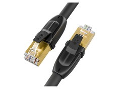 Сетевой кабель GCR Prof F/FTP 28AWG cat.7 RJ45 CU 10m Black GCR-52564 Greenconnect