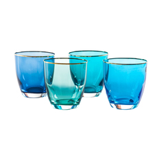 Набор стаканов для виски Bohemia Glass Кэти Арлекино индиго 4 шт
