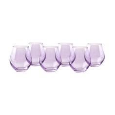 Набор стаканов низких Crystalite Bohemia Грас, Мишель 6 шт фиолетовый