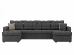 Диван п-образный Ливерпуль Рогожка Серый Bravo