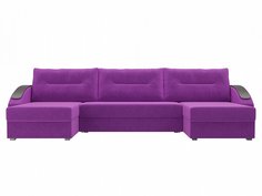 П-образный диван Канзас Микровельвет Фиолетовый Bravo
