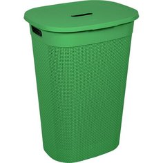 Корзина для белья OSLO 55л бархатно-зеленый Plast Team