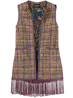 Etro твидовый жилет с бахромой