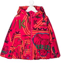 Kenzo Kids куртка с капюшоном и логотипом