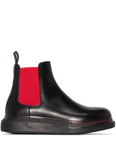 Alexander McQueen ботинки челси с контрастными вставками