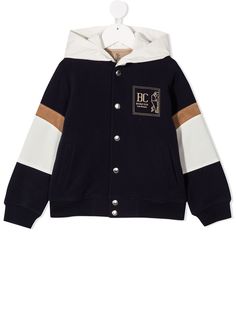 Brunello Cucinelli Kids куртка в стиле колор-блок с логотипом