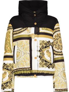 Versace пуховик с принтом Baroque