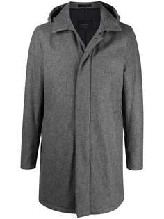 Delloglio однобортное пальто с капюшоном Dell'oglio
