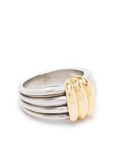 Hermès кольцо с декором из желтого золота Hermes