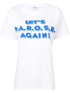 P.A.R.O.S.H. футболка с принтом логотипа