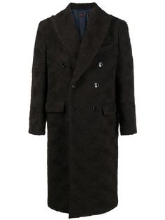 MP Massimo Piombo фактурное двубортное пальто