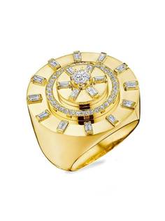 Cadar кольцо Unity из желтого золота с бриллиантами
