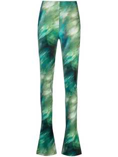 The Attico расклешенные брюки с принтом тай-дай