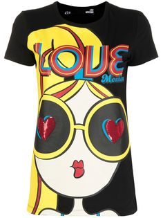 Love Moschino футболка с пайетками