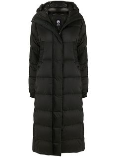 Canada Goose длинный пуховик с логотипом